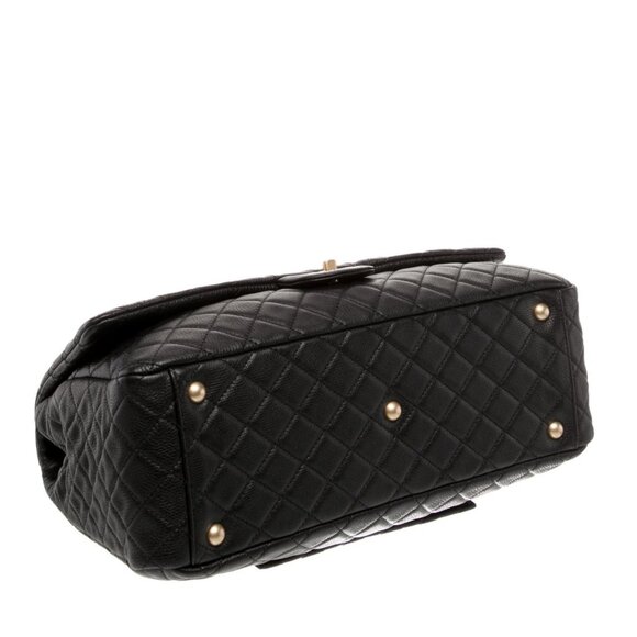 Chanel Calfskin Quilted XXL Airline Flap Bag Black - Picture 3 of 5
